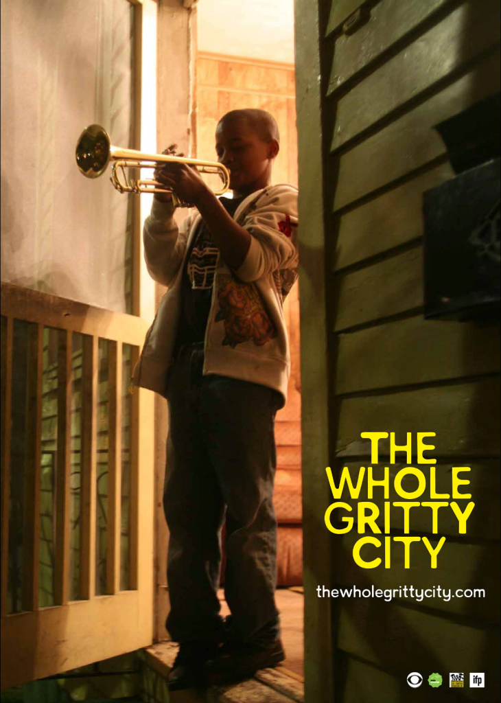 Jaron "Bear" Williams on a poster for the documentary "The Whole Gritty City."